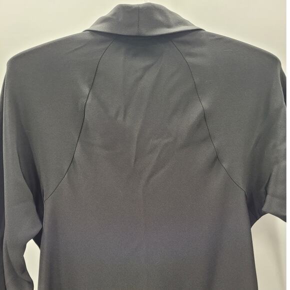 Peter Cohen Vintage Black Silk  Dori Goth‎ Long Sleeve Midi Fit and Flare Dress - Picture 11 of 16